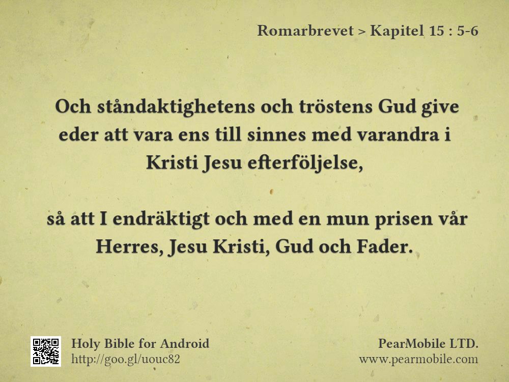 Romarbrevet, Kapitel 15:5-6